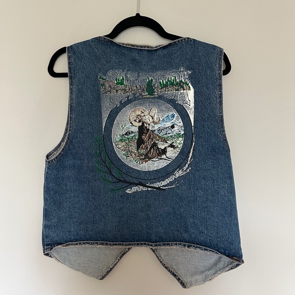 Vintage Denim Western Vest - Picture 1 of 4